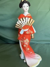 Vintage Japanese Hakata Doll Kimono Geisha Maiko Pottery Folk Craft