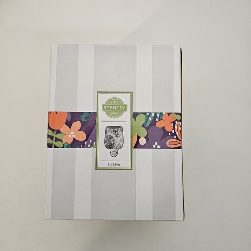 Scentsy blau Batik Nachtlicht Mini Wachsschmelze Steckwärmer neu geöffnete Box 73519