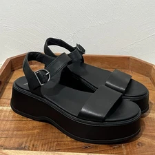 Sorel Dayspring Slingback Platform Sandals Leather Adjustable Strap Women 9