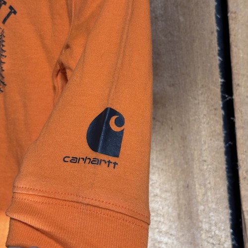 Body Carhartt Manga Larga Cazador de Ciervos Naranja Talla 9 Meses Manga Larga - Imagen 3 de 9