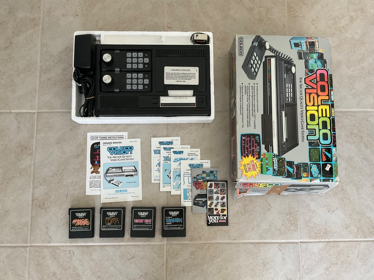 Coleco ColecoVision (Model 2400) Video Game System - Black (2400