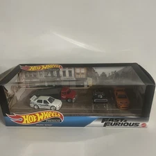 Hot Wheels 1:64 Premium Fast and Furious Walmart Exclusive Diorama Set 4 Cars