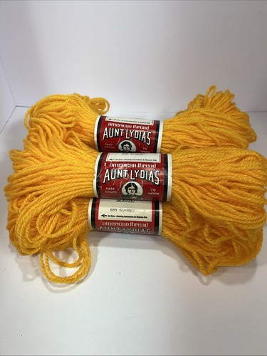 Aunt Lydia's Heavy Rug Yarn 5 Skeins Sunset 550 235A NOS