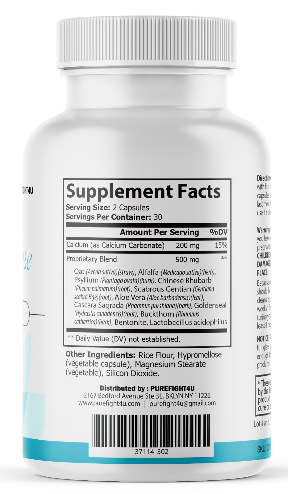 15 Day Cleanse Supplement Support for Cleansing and Gut Detox - 6 Bottles