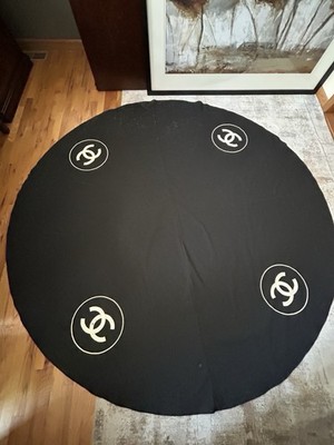 RARE vintage Coco Chanel retail circular 90  California display table cloth