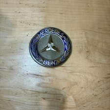 Vintage Mercedes-Benz W110 Blue Enamel Grille Emblem Badge
