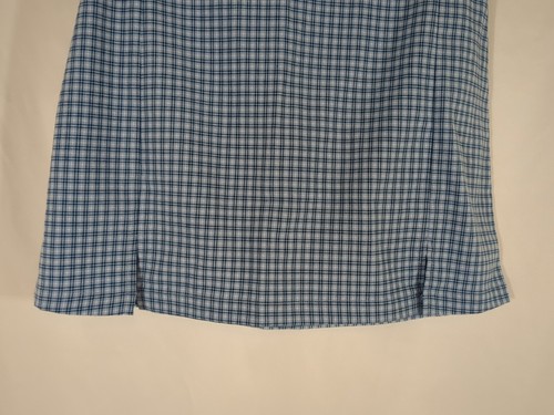 Brandy Melville CARA Blue 💙 White Plaid Mini Skirt With Front Slits "One Size" - Picture 2 of 5