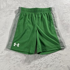 New Under Armour Boys Green  Gray Shorts Size 5 toddler NWOT