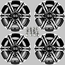 POLARIS RANGER 570 12" VIPER M/B ATV / UTV ALUMINUM WHEELS (SET 4) POL3CA