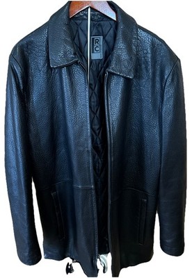 Vintage RC Comstock Expedition Leather Jacket Black Size Large 