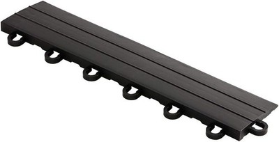 Looped Edge Garage Floor Tile 12 x 2.75 x 0.5 in Black 10-Piece Set