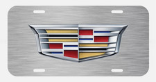 New For Caddy Cadillac License Emblem Silver 6x12 Inch Aluminum License Plate
