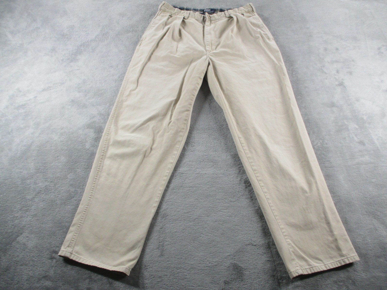 Vintage Polo Ralph Lauren Pants Mens 32x30 Beige Classic Chino Pleated USA 90s