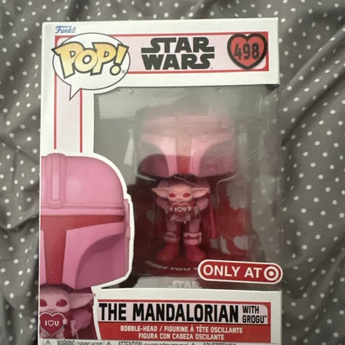 Funko Pop! Vinyl Star Wars Mandalorian with Grogu Target 498 Has Sticker Residue