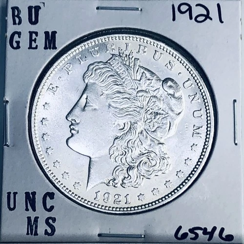 1921 BU GEM MORGAN SILVER DOLLAR UNC MS+++ U.S. MINT RARE COIN 6546