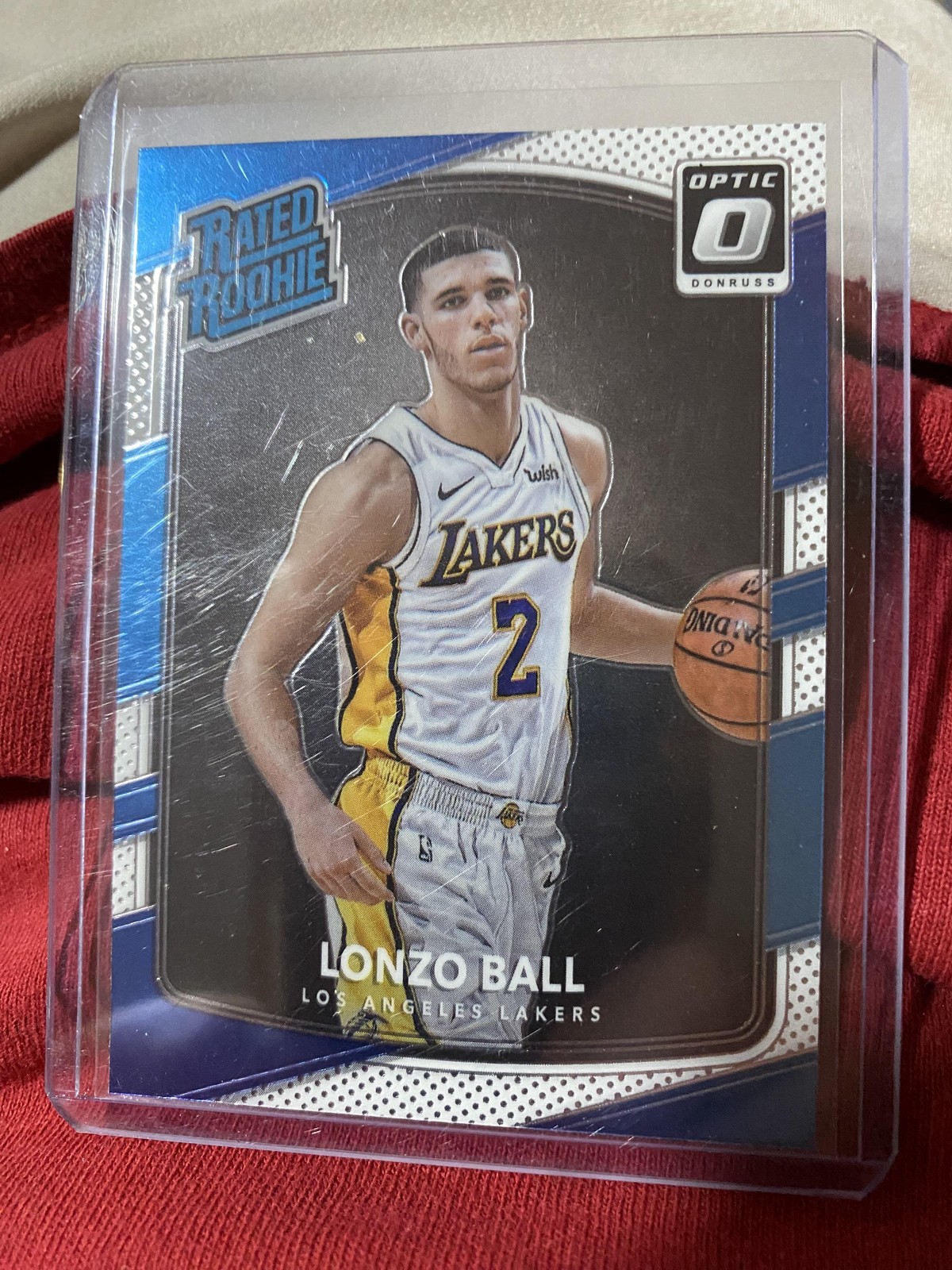 2017-18 Donruss Optic #199 Lonzo Ball Holo