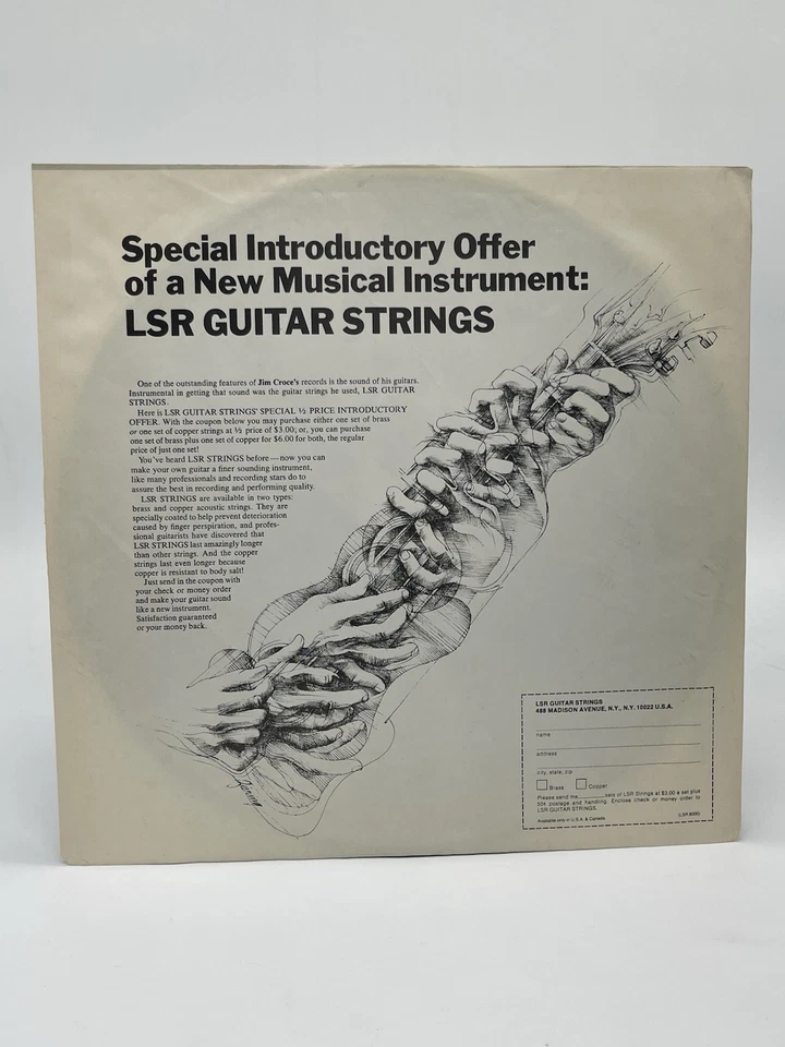 JIM CROCE PHOTOGRAPHS & MEMORIES HIS GREATEST HITS 12" LP VG+ VINYL RECORD 1974 - Image 3 of 4