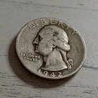1942-P Washington Quarter 90% Silver ~ Free Shipping! #2