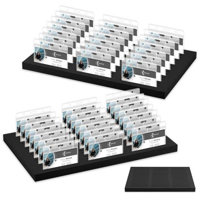 2 Pack of 120 Slots Black Foam Name Badge Holder 4.25 Inches Slots Name Badge...