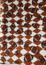 Football Polar Fleece Fabric - Sold by The Yard - Print Fleece