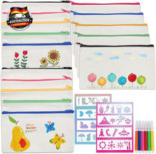 Cieex 15 St&uuml;ck DIY Stoff Federm&auml;ppchen Blanko Kinder, Federm&auml;ppchen Zum Bemalen,