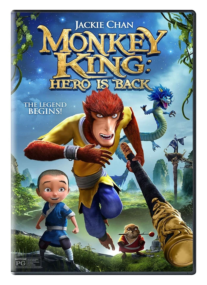 Jackie Chan Monkey King Hero is Back - The Legend Begins - ANIMATED, DVD 10z