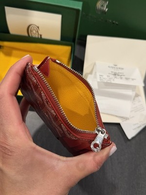 Goyard zip wallet (Porte-Cartes Zippe) RED | eBay