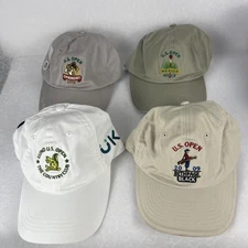 LOT OF 4 US Open USGA Hats (2009-2022) Oakmont Bethpage Merion The Country Club