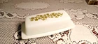 Vintage Pyrex 72-B Butter Dish w Lid Spring Blossom Crazy Daisy Green USA