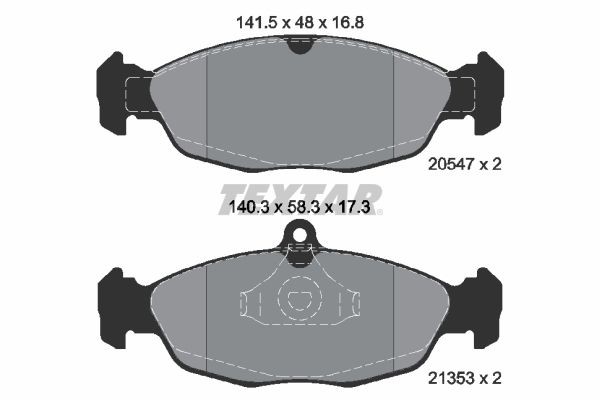Textar Bremsbelagsatz, Scheibenbremse 2054701 FüR Daewoo Jaguar Opel-image