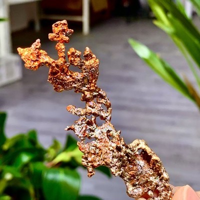 17G Rare!! iridescent Native Copper crystal mineral specimen