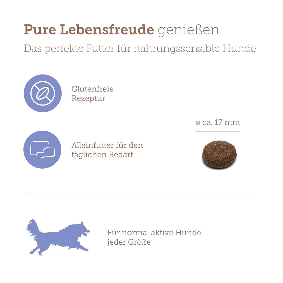 Pure Sensitive Lamm & Reis Hundefutter trocken für Sensible Hunde Trockenfutt... - Bild 3 von 4