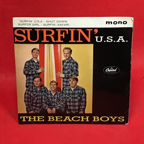 BEACH BOYS Surfin' USA 1963 UK 4-track 7" vinyl EP Shut Down Surfer Girl Safari