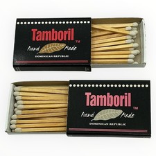Tamboril Handmade Matchbox Pair Dominican Republic Tobacco Collectible Unused