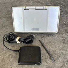 Original Nintendo DS (NTR-001) Silver Console w/ OEM Charger & Stylus Tested