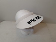 Vintage Ping Visor Hat Cap Cream Golf Tennis Sportswear Made in USA One Size 90s