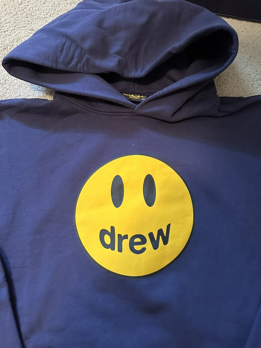 DREW Navy Mascot Hoodie XL AUTHENTIC Justin Bieber Designer Merch Sweatshirt