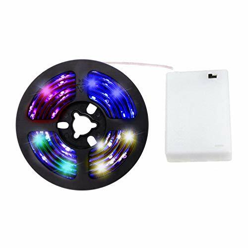 cuzile, striscia di luci a LED bianche, 100 cm, scatoletta con batterie, (f1I)