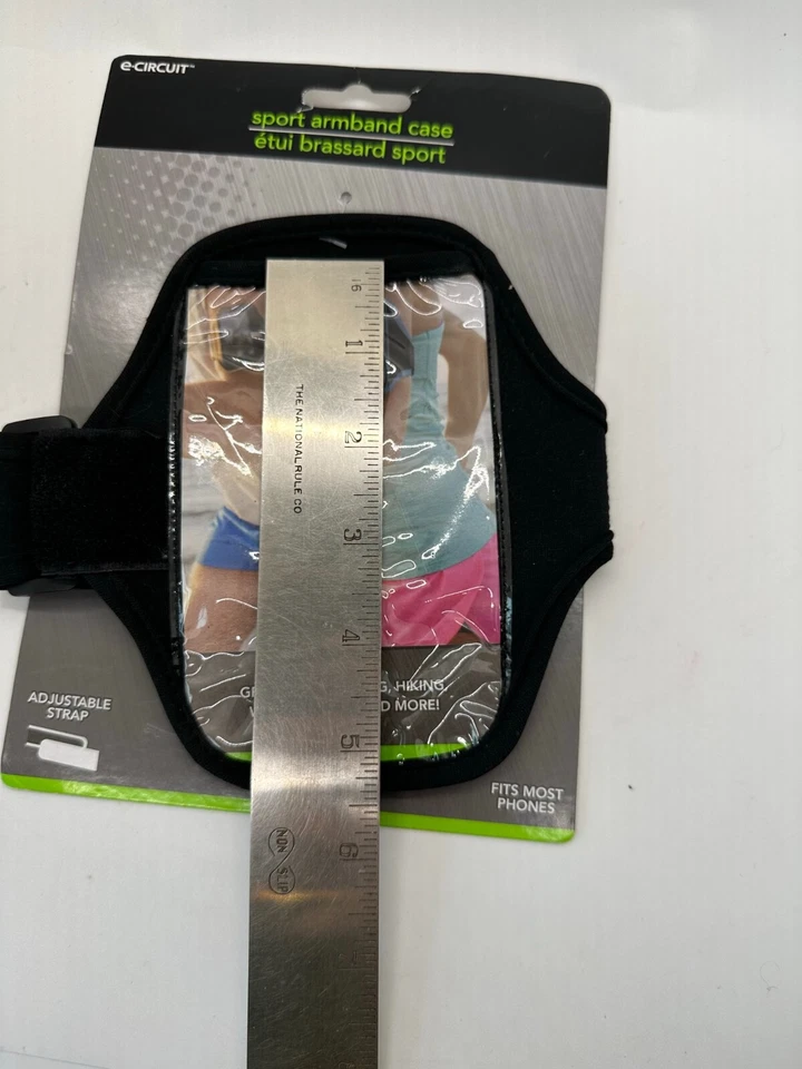 e-Circuit Universal Sports Running Armband Cell Phone Case Holster Black - Image 3 of 4