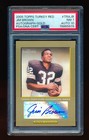 JIM BROWN 2005 TOPPS TURKEY RED GOLD PARALLEL AUTOGRAPH /5 PSA 7 AUTO PSA/DNA 10