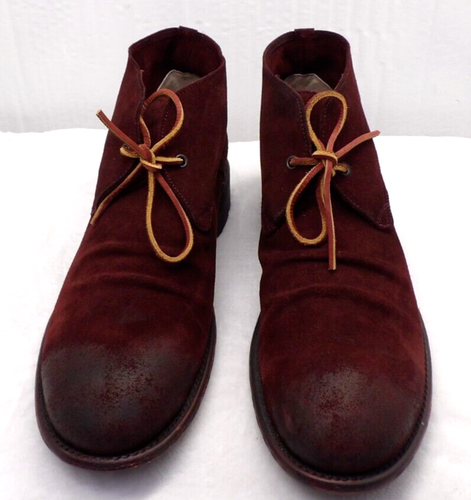 John Fluevog Gallant Burgundy Suede Lace Up Men’s Dress Boots Shoes Size US 12 M - Picture 2 of 14