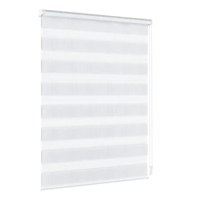 Doppelrollo Duo Rollo Klemmfix ohne Bohren Fensterrollo Zebrarollo Duorollo Weiß - Bild 1 von 4