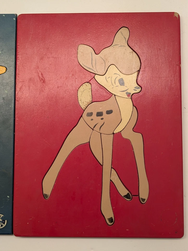 Bambi, Thumper, and Duck Judy Wooden Puzzles 1940's Disney Set of 3 - Image 4 of 4