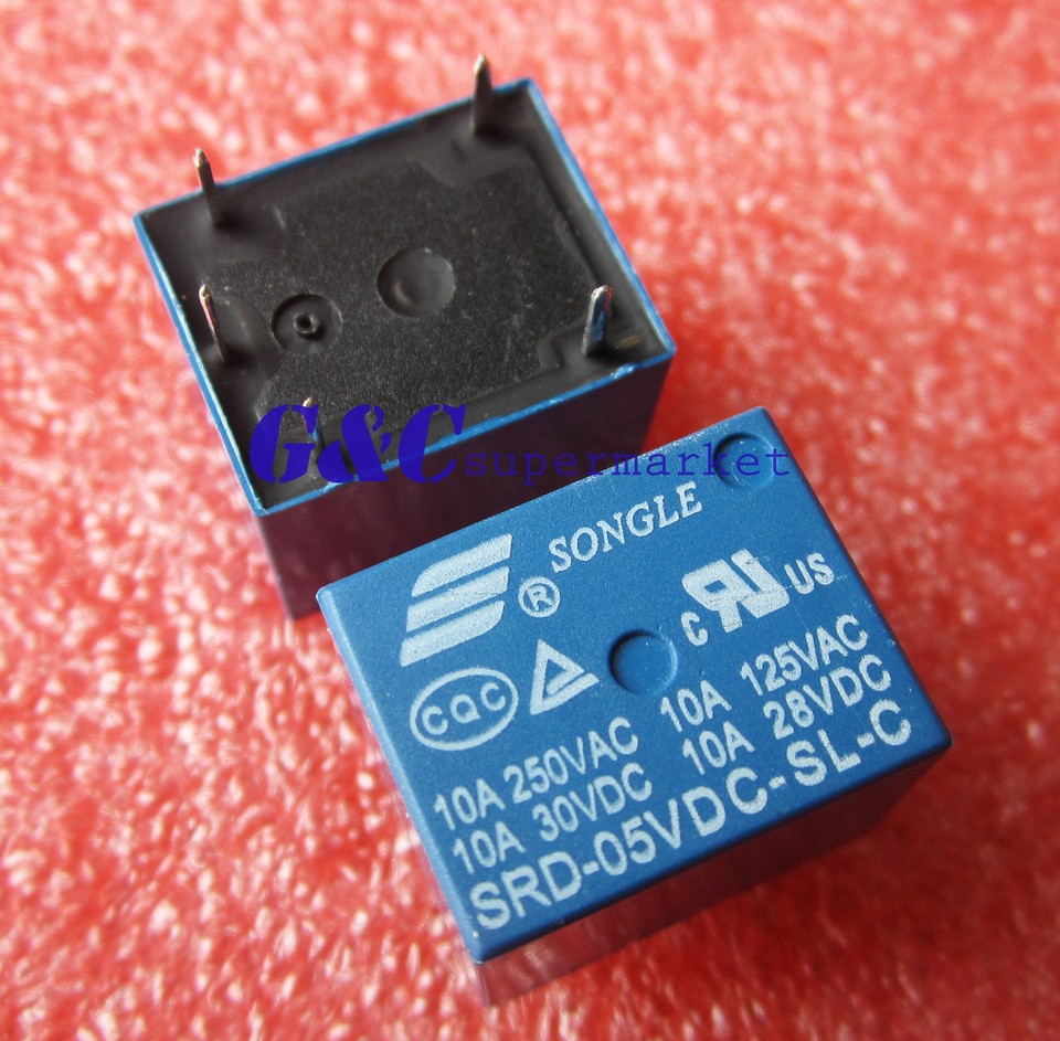 5PCS RELAY 5V SRD-5VDC-SL-C T73-5V SONGLE Power Relay NEW GOOD QUALITY ...