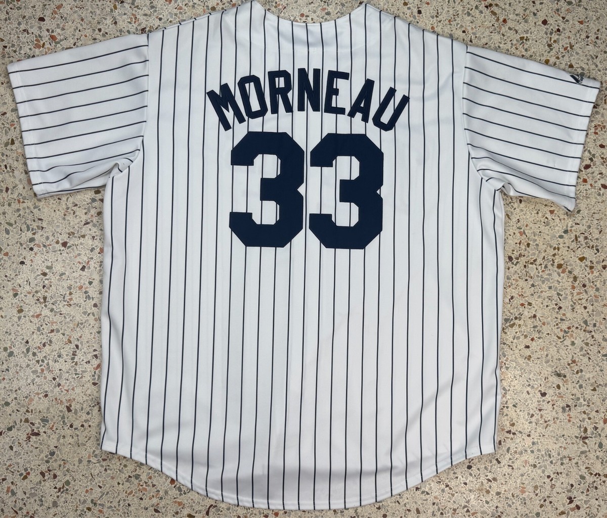 Majestic Vtg Minnesota Twins #33 Justin Morneau Striped