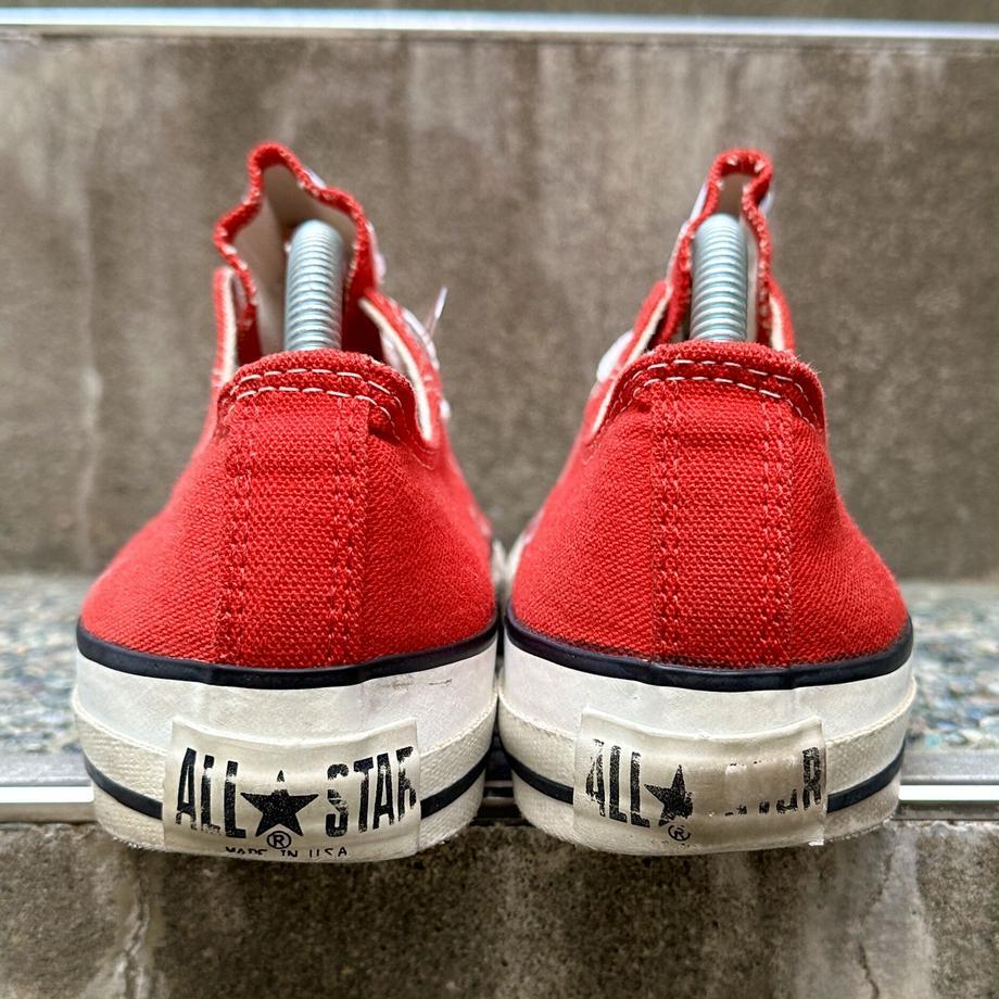 Vintage 90's Converse All Star Lo Color Red Made in USA