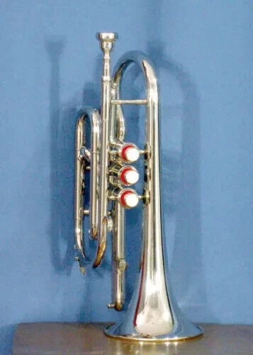 Cornet Trumpet Nickel Silver Finish BB Pitch With Free Hard Case And Mouthpiece - Image 4 of 4