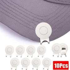 10Pcs Golf Hat Clip Ball Marker Holder with Strong Magnetic Attach Zinc Alloy