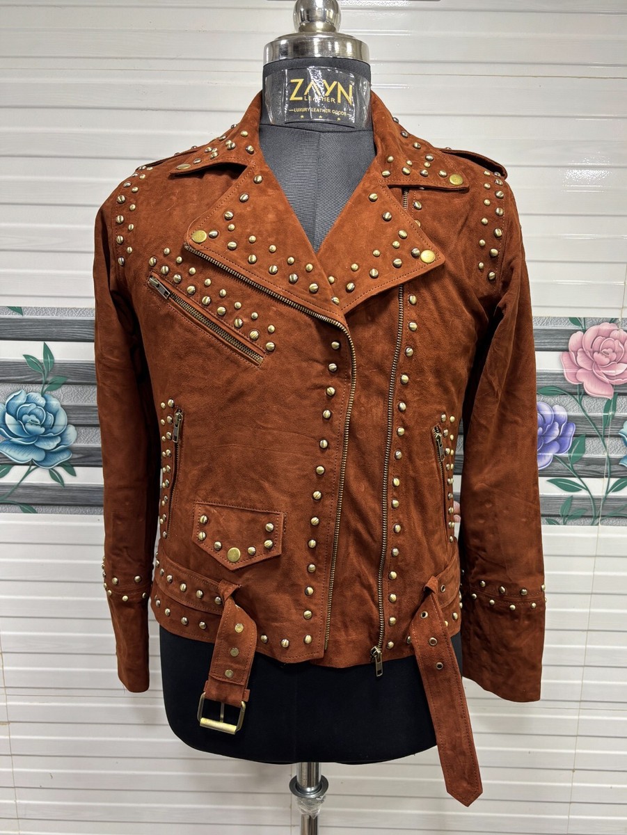 ジャケット・アウター VINTAGE GENUINE SUEDE LEATHER JACKET Men's Suede Vintage Leather Jacket: Classic, Shirt Collar