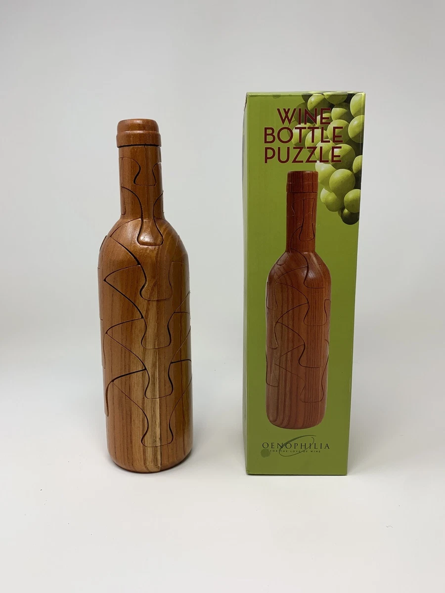 Wooden wine bottle puzzle 2025